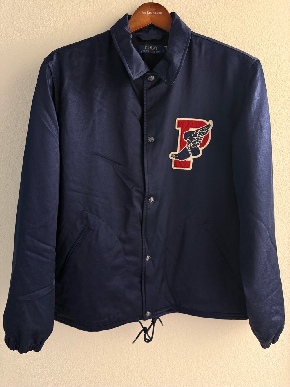 Polo by Ralph Lauren Navy Bomber Jacket with Red 'P' Patch